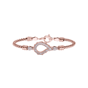 High Pave Grand Chain Bracelet in 18K Rose Gold
