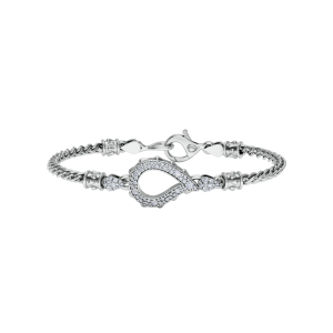 High Pave Grand Chain Bracelet in 18K White Gold