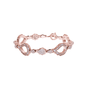 High Pave Grand Duo Bracelet in 18K Rose Gold