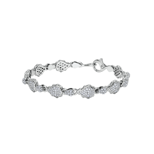 High Pave Classic Bracelet in 18K White Gold