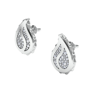 Signature Grand Earrings in 18K White Gold