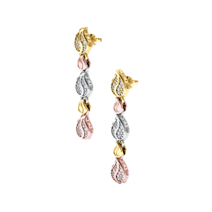 Signature Classic Dangles in 18K Tricolor Gold