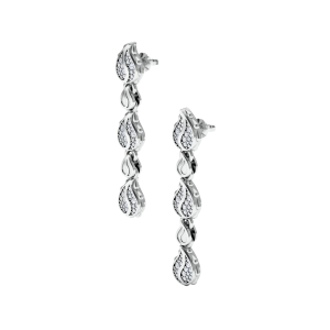 Signature Classic Dangles in 18K White Gold