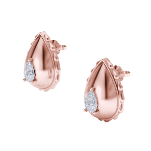 Rain Grand Earrings in 18K Rose Gold