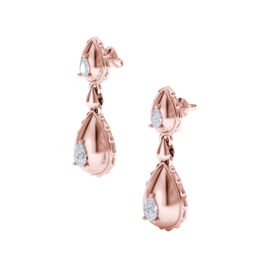 Rain Grand Duo Drop Earrings in 18K Rose Gold
