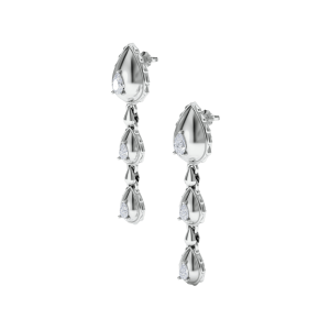 Rain Grand Trio Dangles in 18K White Gold
