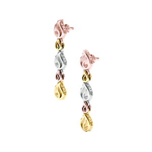 High Pure Classic Dangles in 18K Tricolor Gold