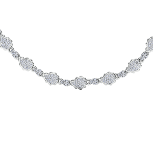 High Pave Classic Necklace in 18K White Gold