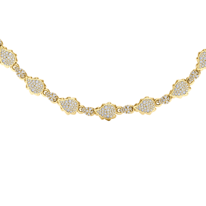 High Pave Classic Necklace in 18K Yellow Gold