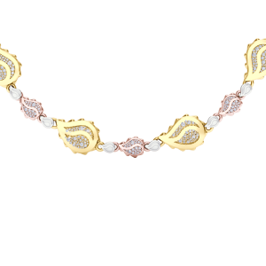 Signature Grand Duo Necklace in 18K Tricolor Gold