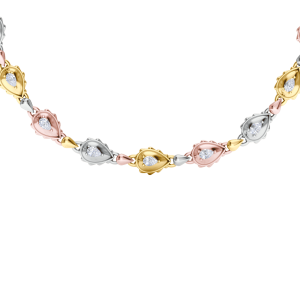 Rain Classic Necklace in 18K Tricolor Gold