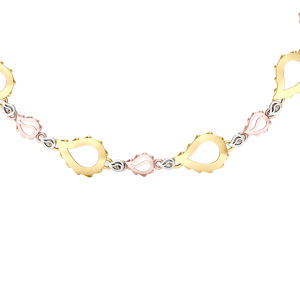 High Pure Grand Duo Necklace in 18K Tricolor Gold