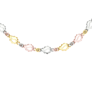 High Pure Classic Necklace in 18K Tricolor Gold