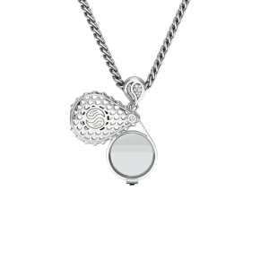 Royal Signature Collector's Loupe Pendant in 18K White Gold