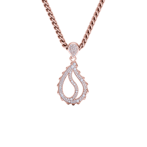 High Pave Royal Pendant in 18K Rose Gold