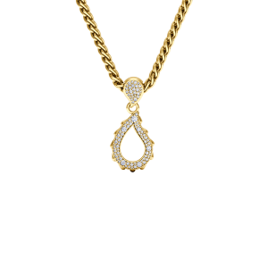 High Pave Grand Pendant in 18K Yellow Gold