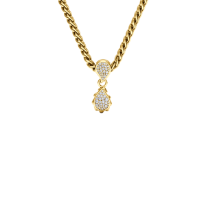 High Pave Classic Pendant in 18K Yellow Gold