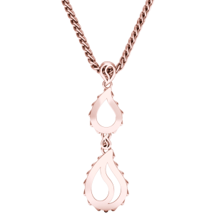 High Pure Royal Duo Pendant in 18K Rose Gold