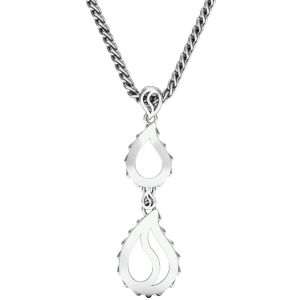 High Pure Royal Duo Pendant in 18K White Gold