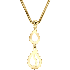 High Pure Royal Duo Pendant in 18K Yellow Gold