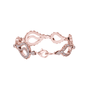 High Pave Royal Duo Bracelet in 18K Rose Gold