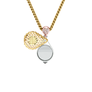 Signature Royal Collector’s Loupe Pendant in 18K Tricolor Gold